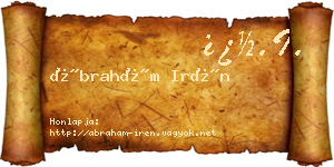 Ábrahám Irén névjegykártya